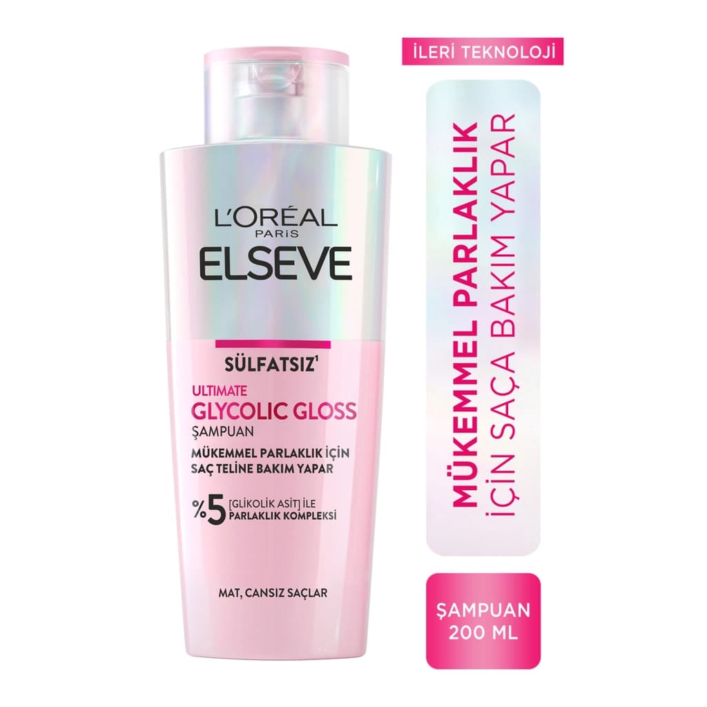 L'Oréal Paris Elseve Glycolic Gloss Şampuan, 200 ml