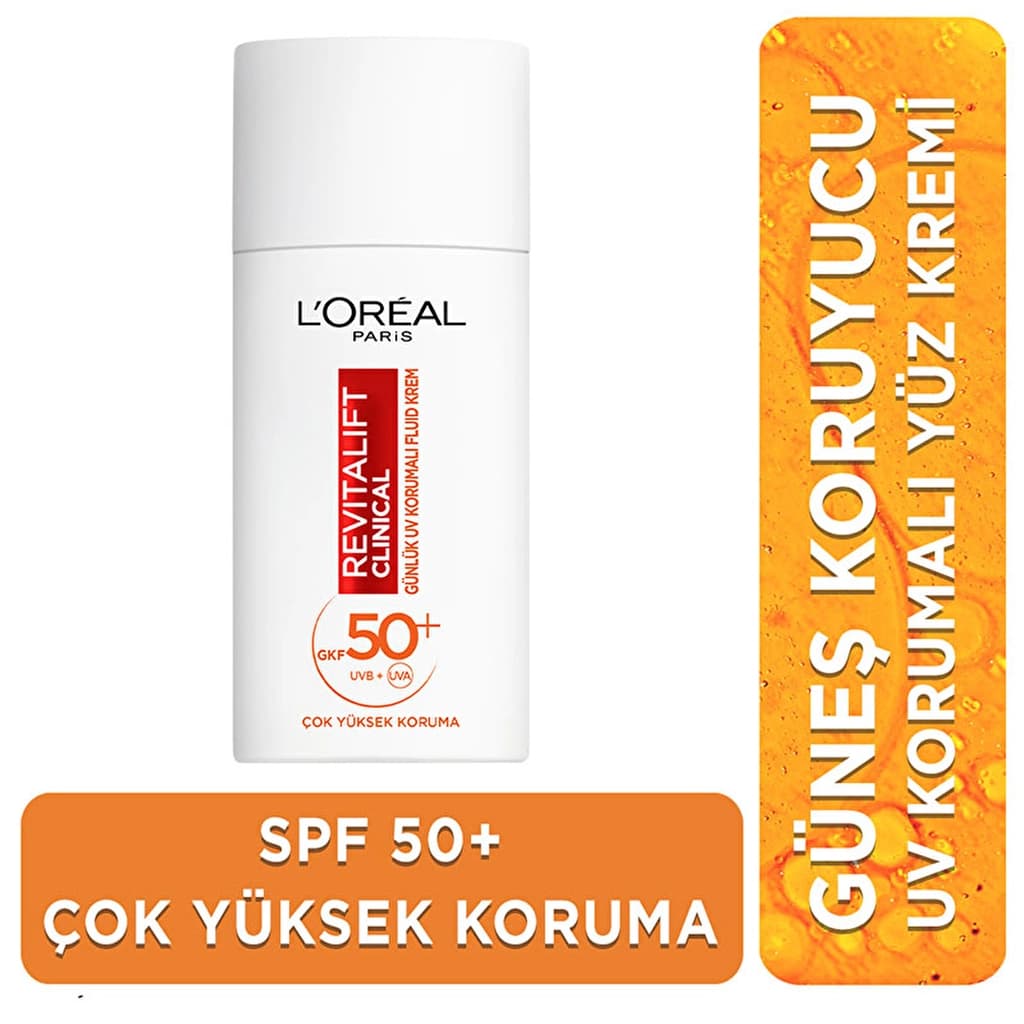 L'Oréal Paris Revitalift Clinical SPF 50+ Yüz Güneş Kremi, 50 ml