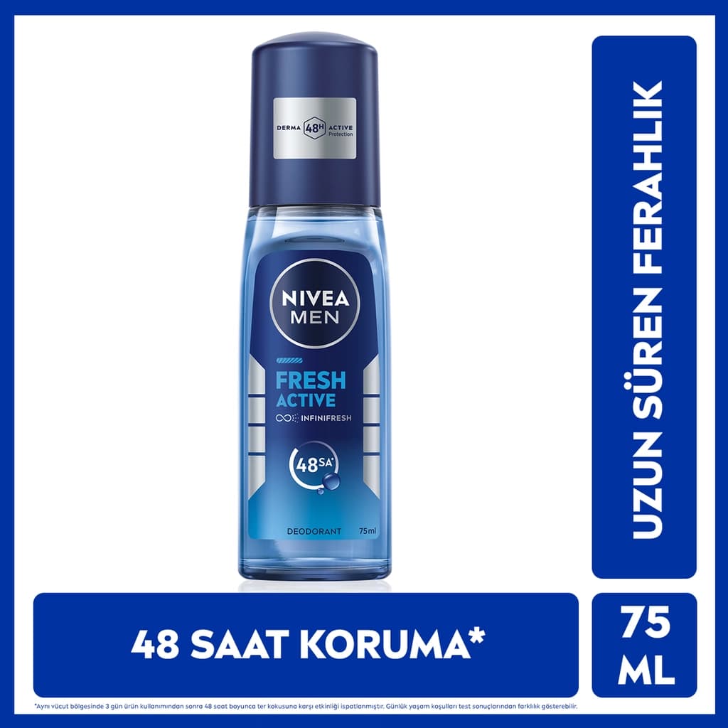 Nivea Men Erkek Pump Sprey Deodorant Fresh Active, 75 ml