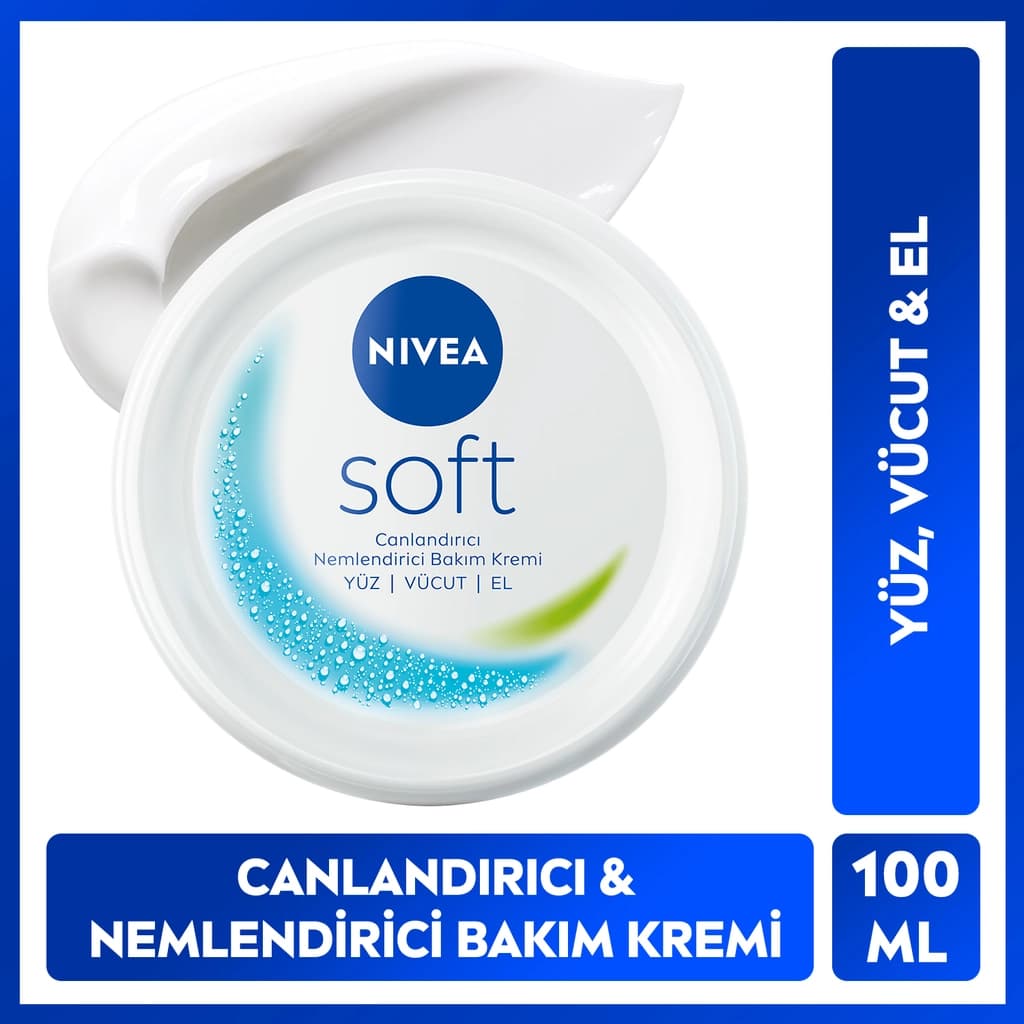 Nivea Soft Nemlendirici Bakım Kremi, 100 ml